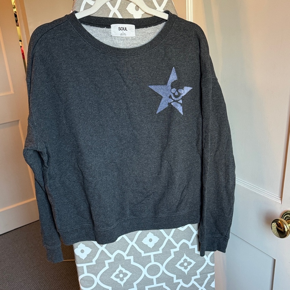SoulCycle Charcoal Sweatshirt with Star Logo